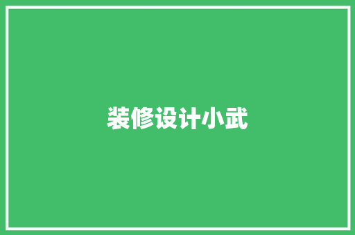 装修设计小武