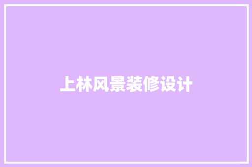 上林风景装修设计