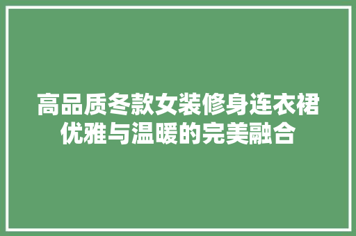 高品质冬款女装修身连衣裙优雅与温暖的完美融合