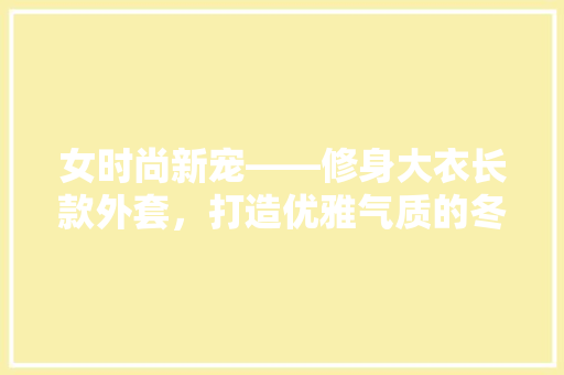 女时尚新宠——修身大衣长款外套，打造优雅气质的冬季必备单品