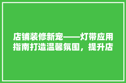 店铺装修新宠——灯带应用指南打造温馨氛围，提升店铺档次