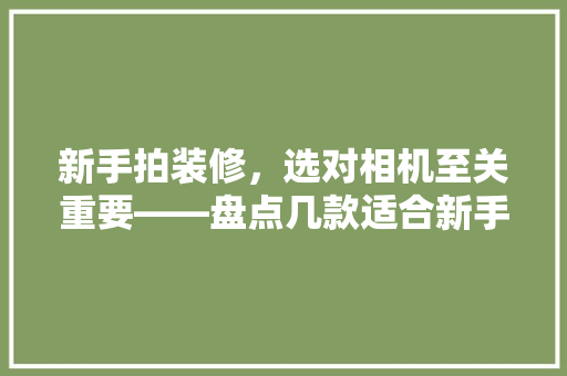 新手拍装修，选对相机至关重要——盘点几款适合新手使用的摄影器材