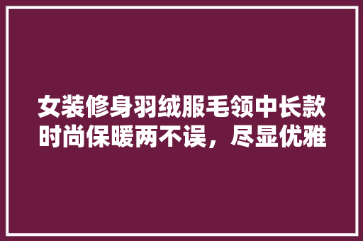 女装修身羽绒服毛领中长款时尚保暖两不误，尽显优雅气质
