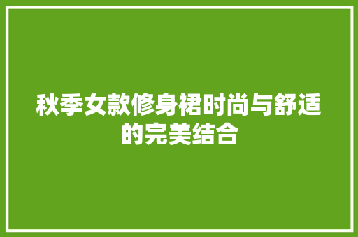秋季女款修身裙时尚与舒适的完美结合