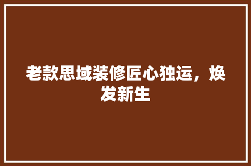 老款思域装修匠心独运，焕发新生