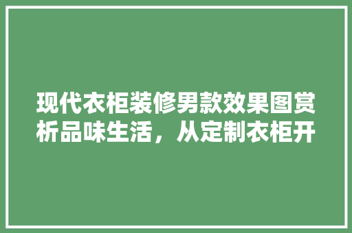 现代衣柜装修男款效果图赏析品味生活，从定制衣柜开始