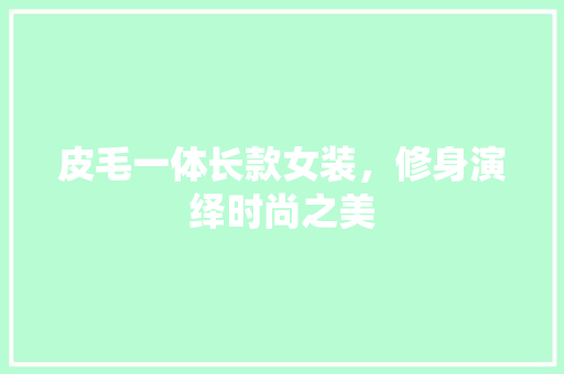 皮毛一体长款女装，修身演绎时尚之美