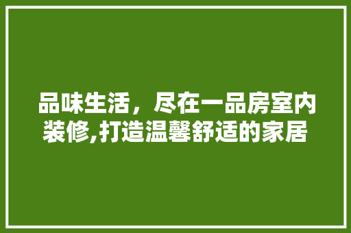 品味生活，尽在一品房室内装修,打造温馨舒适的家居空间