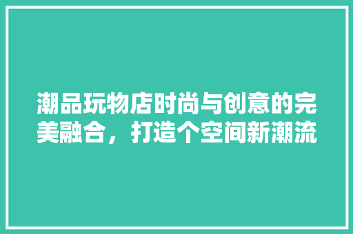 潮品玩物店时尚与创意的完美融合，打造个空间新潮流