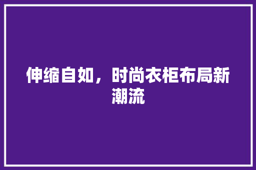 伸缩自如，时尚衣柜布局新潮流