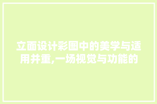 立面设计彩图中的美学与适用并重,一场视觉与功能的盛宴